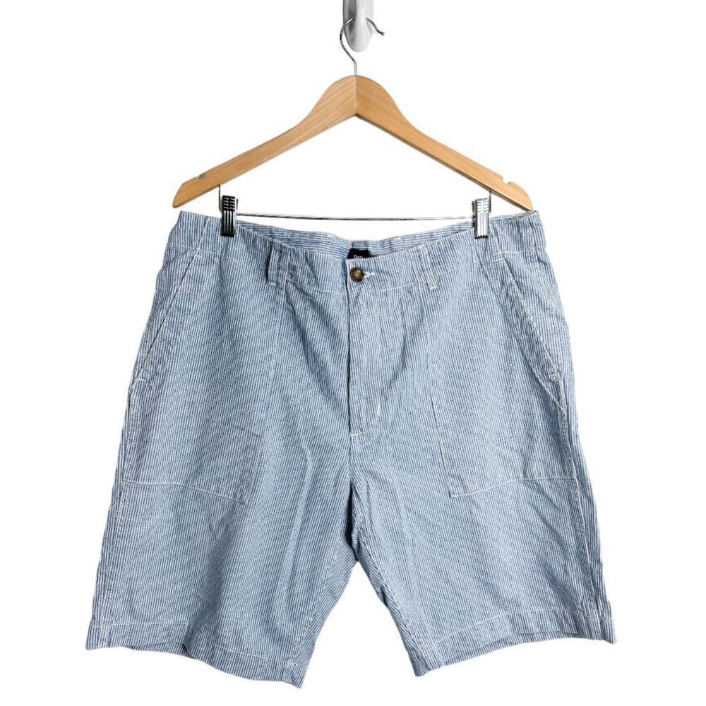 Gap Mens Striped Blue/White Denim‎ Casual Shorts Size 38